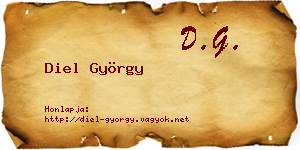 Diel György névjegykártya