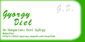 gyorgy diel business card